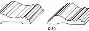 Coprifili per porte in legno stile barocco Modelli : C 68 – C 69