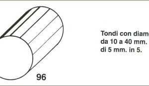 Bastone tondo in legno per tende, palestre o mobili Modelli: 96