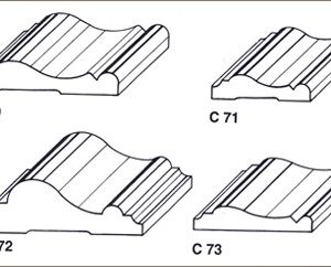 Coprifili per porte in legno stile barocco C 70  C 71  C 72  C 73