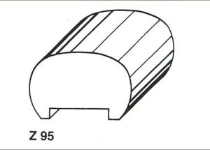 Corrimano in legno stile liscio incastro cm. 3 Modelli : Z 95