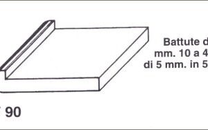 Battuta in legno liscia Modelli : F 90